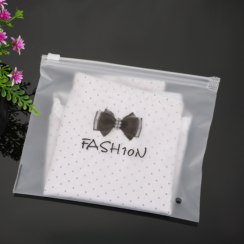 Spot wholesale underwear underwear swimsuit frosted zipper bag stockings bag leggings bra packaging bag