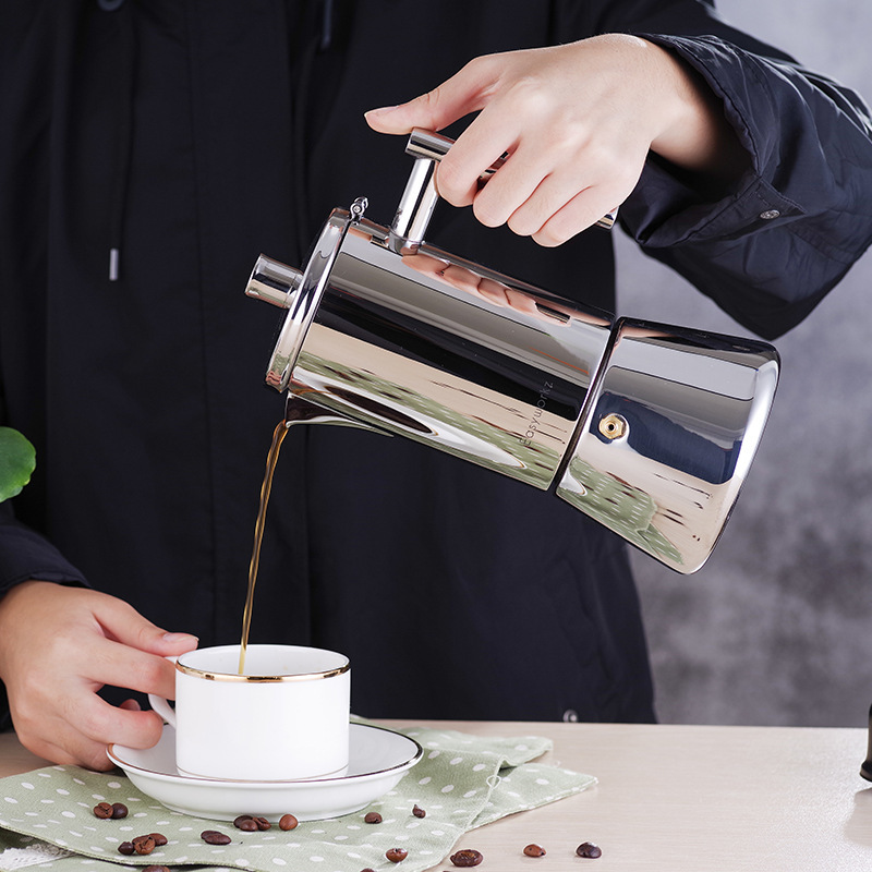 イタリアのステンレス鋼モカポットコーヒーメーカー電気ストーブ加熱濃縮醸造コーヒーマシン|undefined