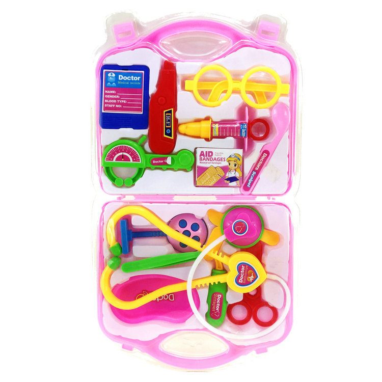 Portable simulation medical equipment box small doctor play house toys stethoscope children's toys wholesale