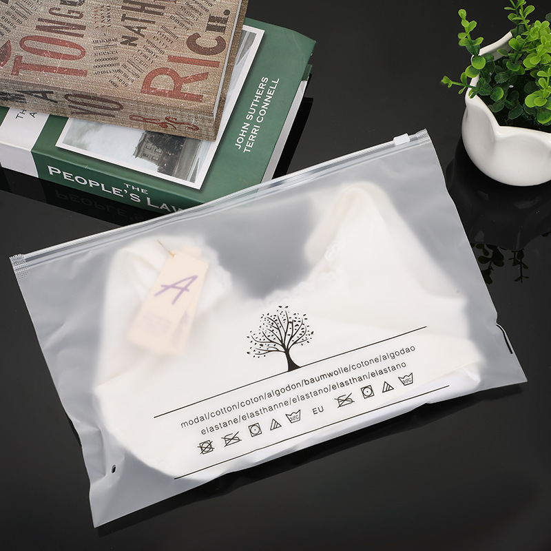 Spot wholesale underwear underwear swimsuit frosted zipper bag stockings bag leggings bra packaging bag