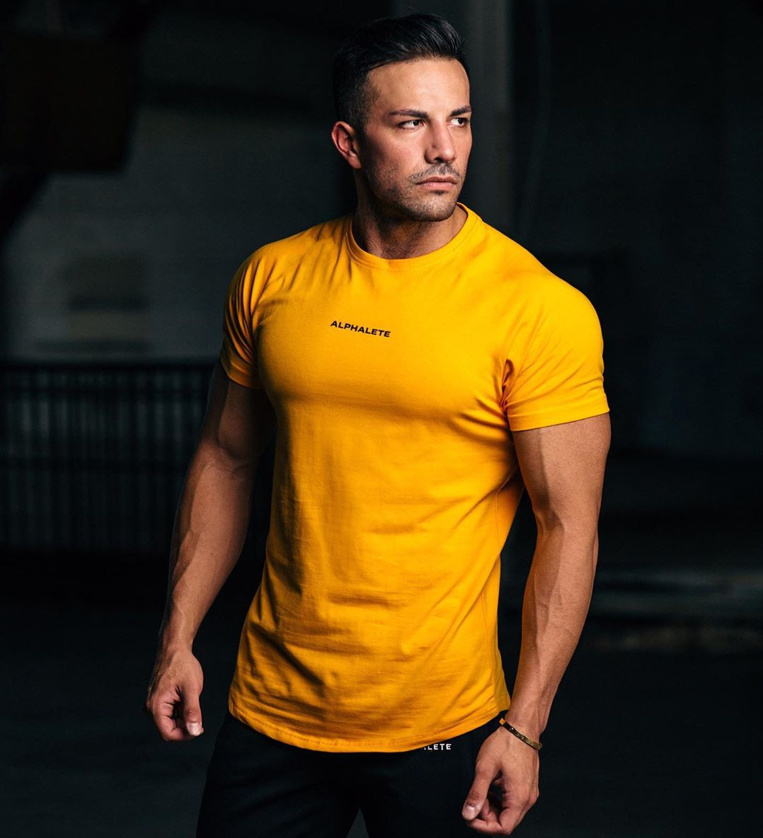Muscle fitness big short sleeve running casual brothers T-shirt cotton summer and autumn quick-drying clothes a generation of hair