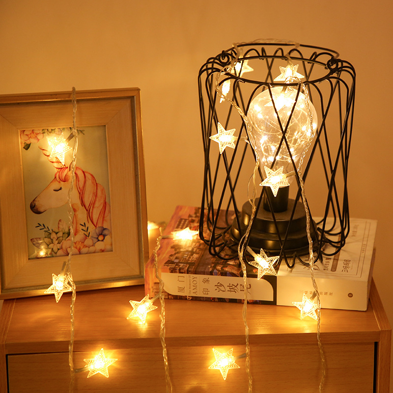Stall goods star light string colorful lights festival lights remote control Net red romantic led decorative star light string