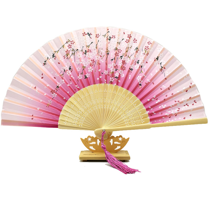 Yixiao Er Qing Fan Factory Direct Hanfu Antique Fan Chinese Style Ladies Yixiao Fan Silk Bamboo Fan Wholesale