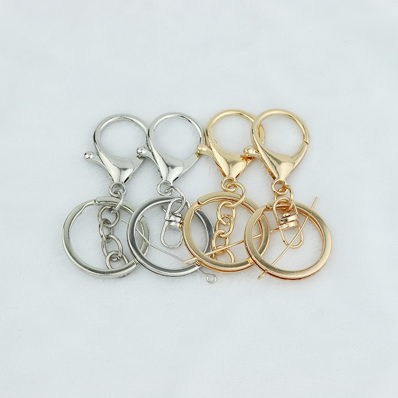 Doll keychain accessories lobster buckle three-piece zinc alloy hanging buckle metal pendant luggage pendant DIY jewelry