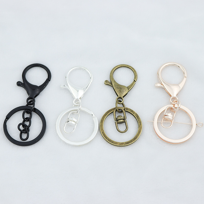 Doll keychain accessories lobster buckle three-piece zinc alloy hanging buckle metal pendant luggage pendant DIY jewelry