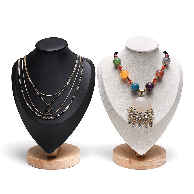Solid Wood portrait neck jewelry rack necklace pendant pendant neck mold display rack Jewelry necklace rack display rack