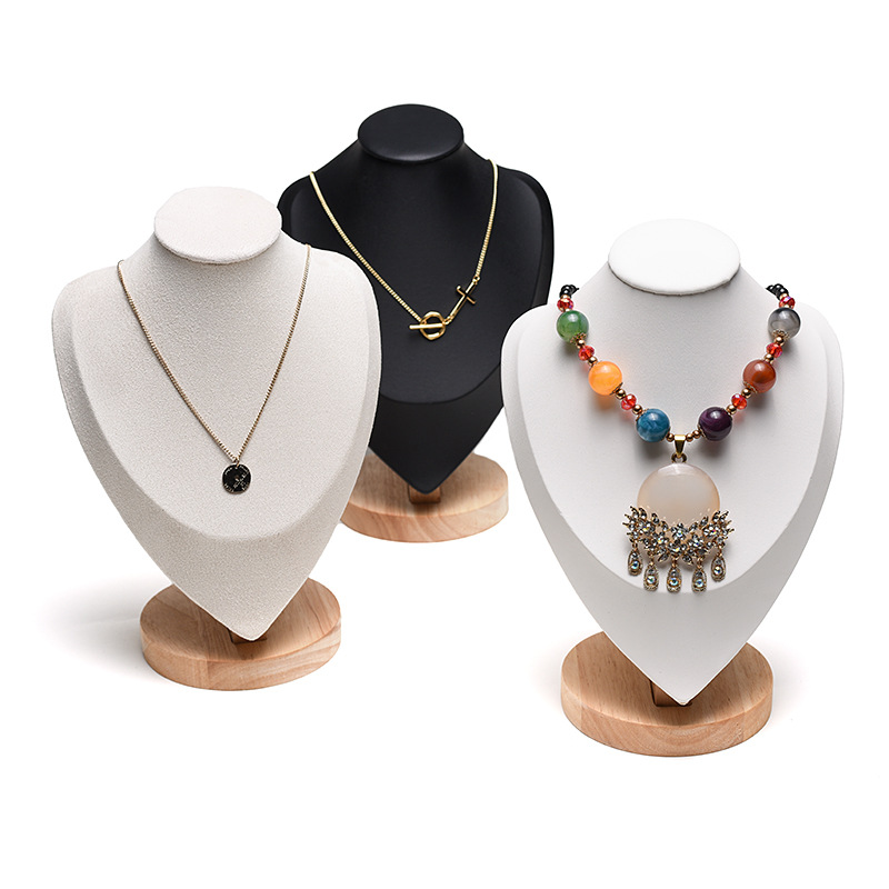 Solid Wood portrait neck jewelry rack necklace pendant pendant neck mold display rack Jewelry necklace rack display rack