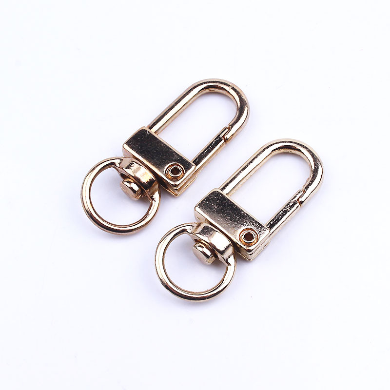 Silver metal three-point small door buckle diy paint color accessories dog buckle spot cross-border hook hook hanging plated key chain