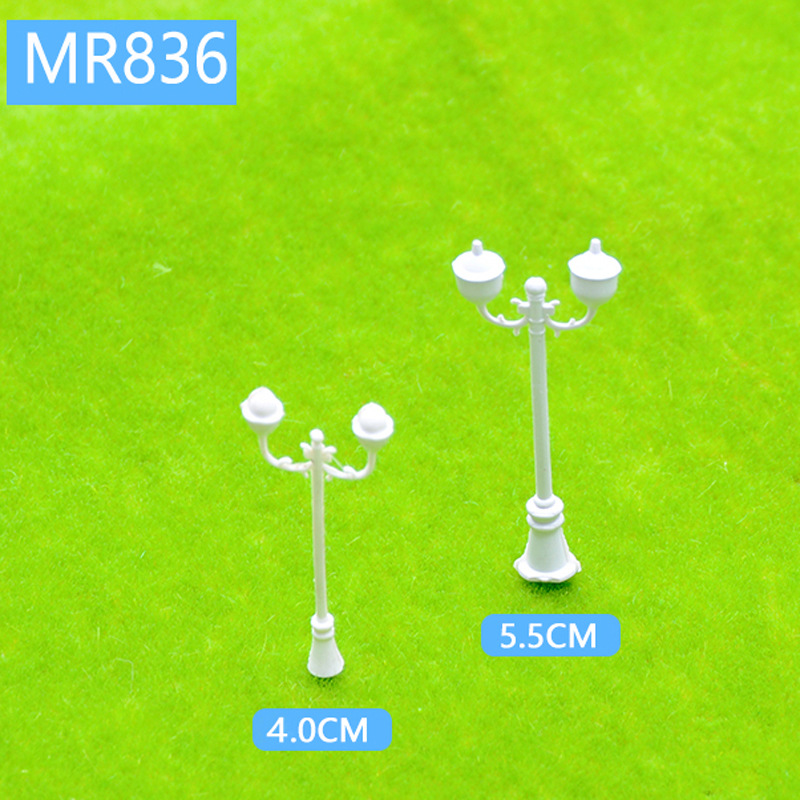 Mini miniature horse street lamp garden lamp model non-luminous single-head double-head street lamp building sand table making material