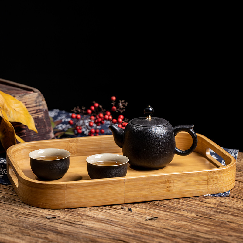 New bamboo tea tray home restaurant hotel portable long tray simple Japanese small tea tray tea tray wholesale