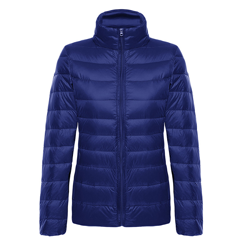 Autumn and Winter New Korean Style Lightweight Down Jacket Short Women's Stand Collar Large Size Light Jacket Basic PH003