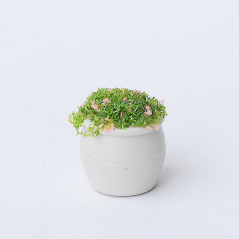 Mini flower bed vase model outdoor simulation landscape flowerpot bonsai building sand table miniature scene decoration materials