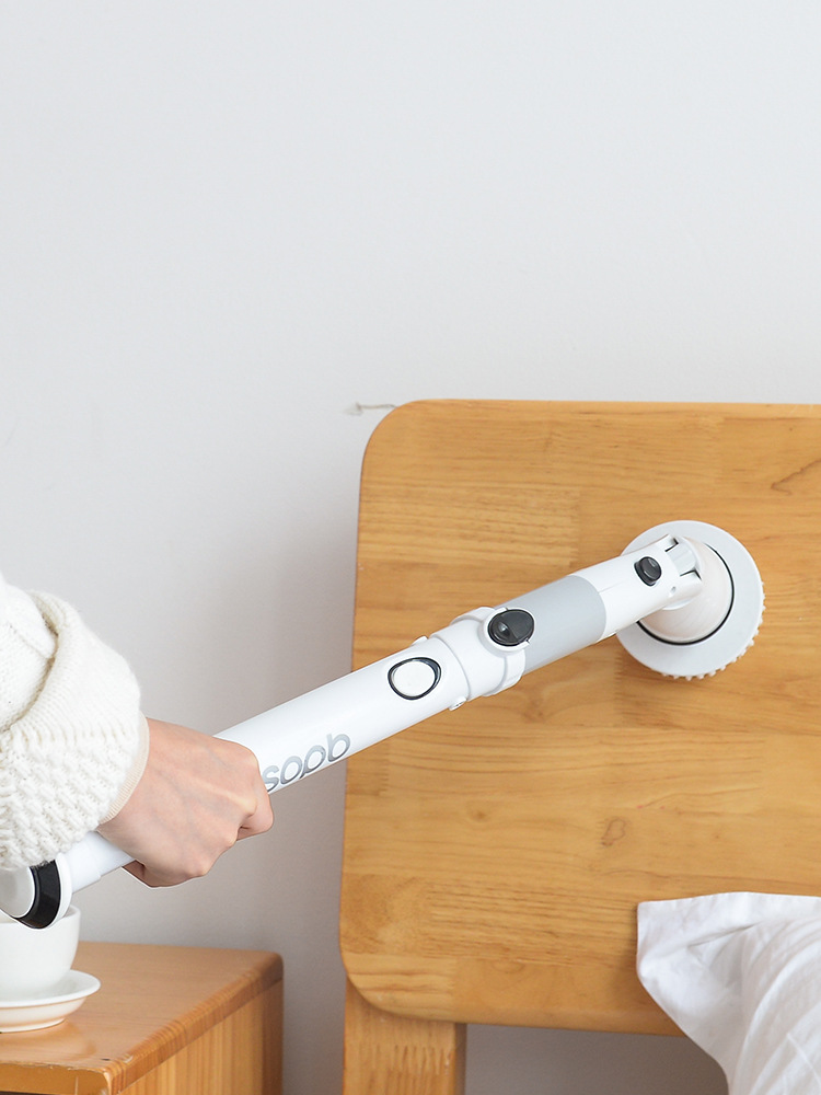 Electric cleaning brush wireless charging type long handle automatic rotating telescopic waterproof cleaning brush