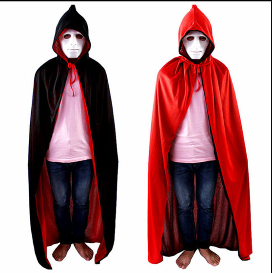 Halloween Children's cloak cosplay party party adult double-layer black red vampire death cloak cloak