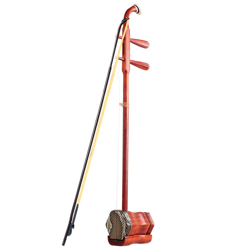 Melody Suzhou Erhu Musical Instrument Hexagonal Red Flower Pear Wood Beginners Children Huqin Ethnic Musical Instrument Redwood Erhu