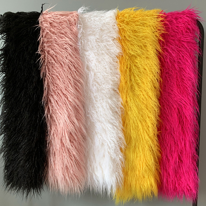 Foreign trade Winter nightclub party plush European and American fashion imitation beach wool lamb fur long alternative scarf shawl
