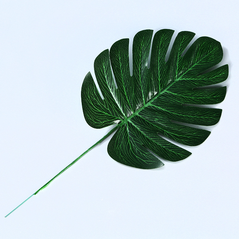 Amazon explosions home decoration single fake leaves party props accessories Golden simulation plant tortoise leaf