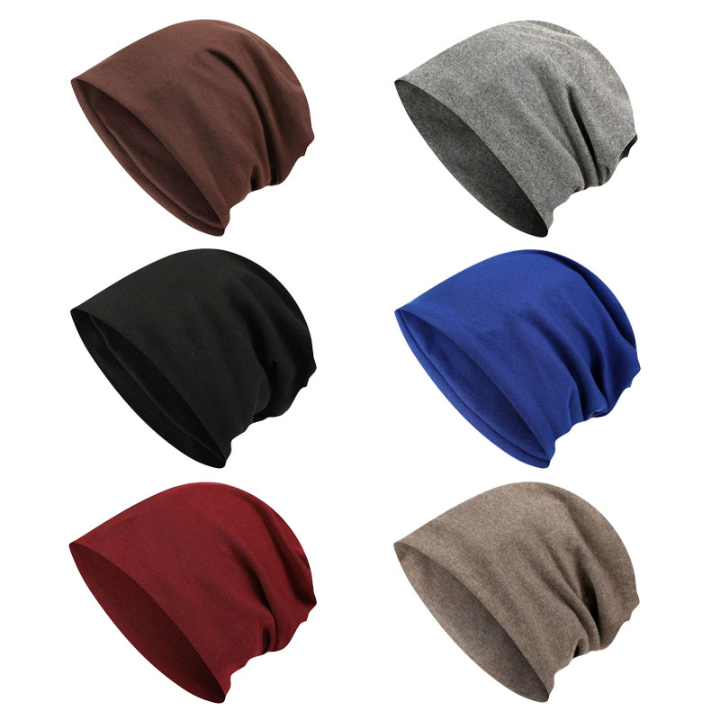 Baotou Hat Men's Cold Hat Autumn and Winter Nightcap Headwear Hat Cold-proof Hat Winter Stack Hat Women's Black Hat Trendy