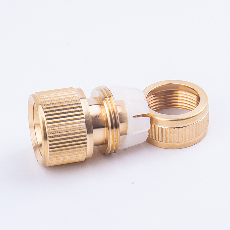 Water connection, car wash water gun, all copper 4-point water connection, garden water pipe, pure copper water connection, short version manufacturer