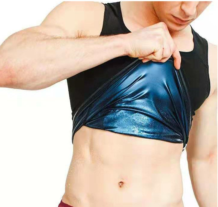 Men's and Women's Tunic Burning Sweat Clothing Fat-Burning Abdominal Fitness Sweat Vest Running Sportswear Body Shaping Clothing Yoga Clothing
