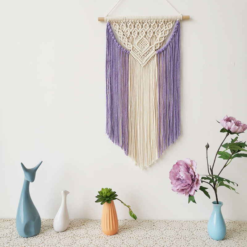 ins Nordic bohemian hand-woven tapestry cotton rope tassel tapestry woven B & B wall decoration wall decoration tapestry
