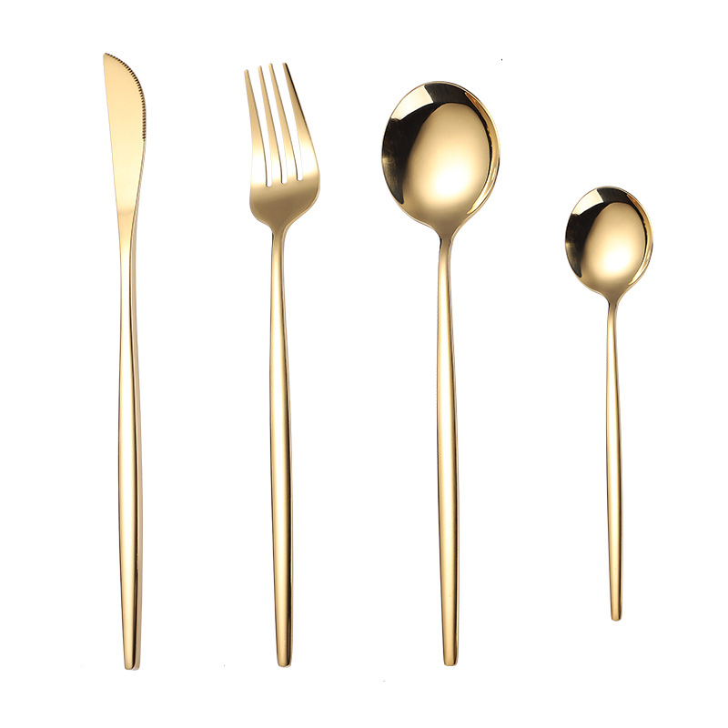 Нож из нержавеющей стали, вилка и ложка костюм Amazon Tableware золотой нож для стейка и вилка трансграничный португальский нож, вилка и ложка набор из четырех предметов