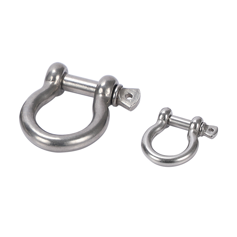 Stainless Steel Bow Shackle Lifting Shackle Bow Shackle High Strength Shackle Chain Buckle M4-M28