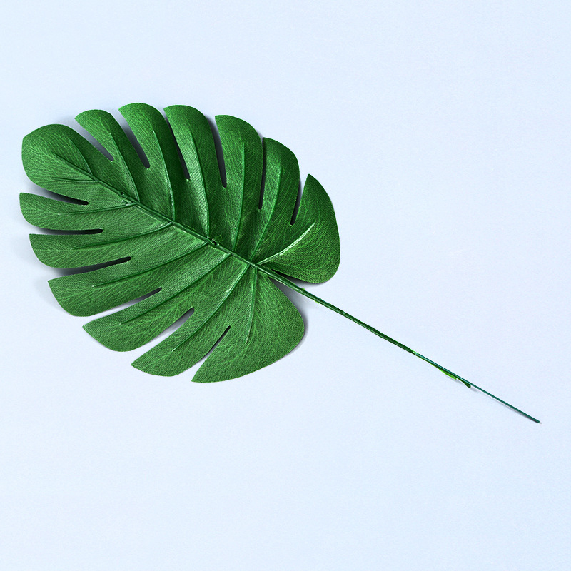 Amazon explosions home decoration single fake leaves party props accessories Golden simulation plant tortoise leaf