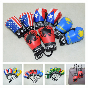 10cm Large Simulation Boxing Gloves Hanging Boxing Gloves Competition Flag Gloves Hanging Mini Small Gloves Keychain