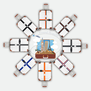 Cross-border Amazon Cross Code Lock Luggage Packing Strap Luggage Strap Travel Luggage Rainbow Fixed Binding Strap