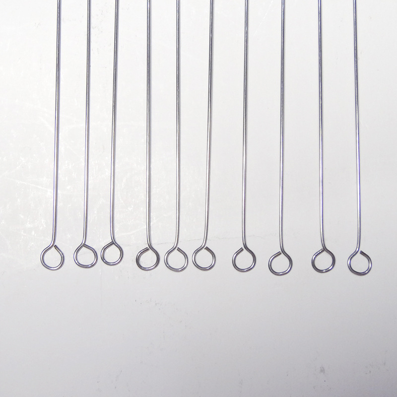 Crochet diy accessories beading needle side opening through wooden beads beading needle text play three-way Buddha head crochet fine needle