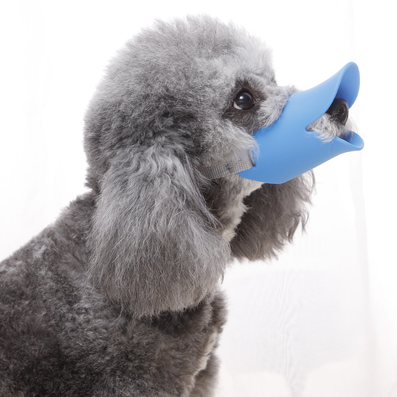 Silicone dog mouth sleeve comfortable soft anti-bite pet duck mouth sleeve training mouth sleeve dog mask supplies wholesale spot