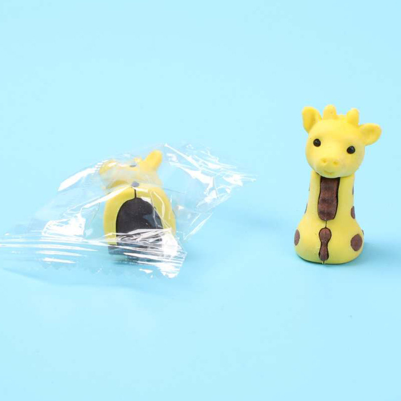 Primary School students three-dimensional animal cartoon cute stationery modeling ordinary children eraser kindergarten small wholesale rubber