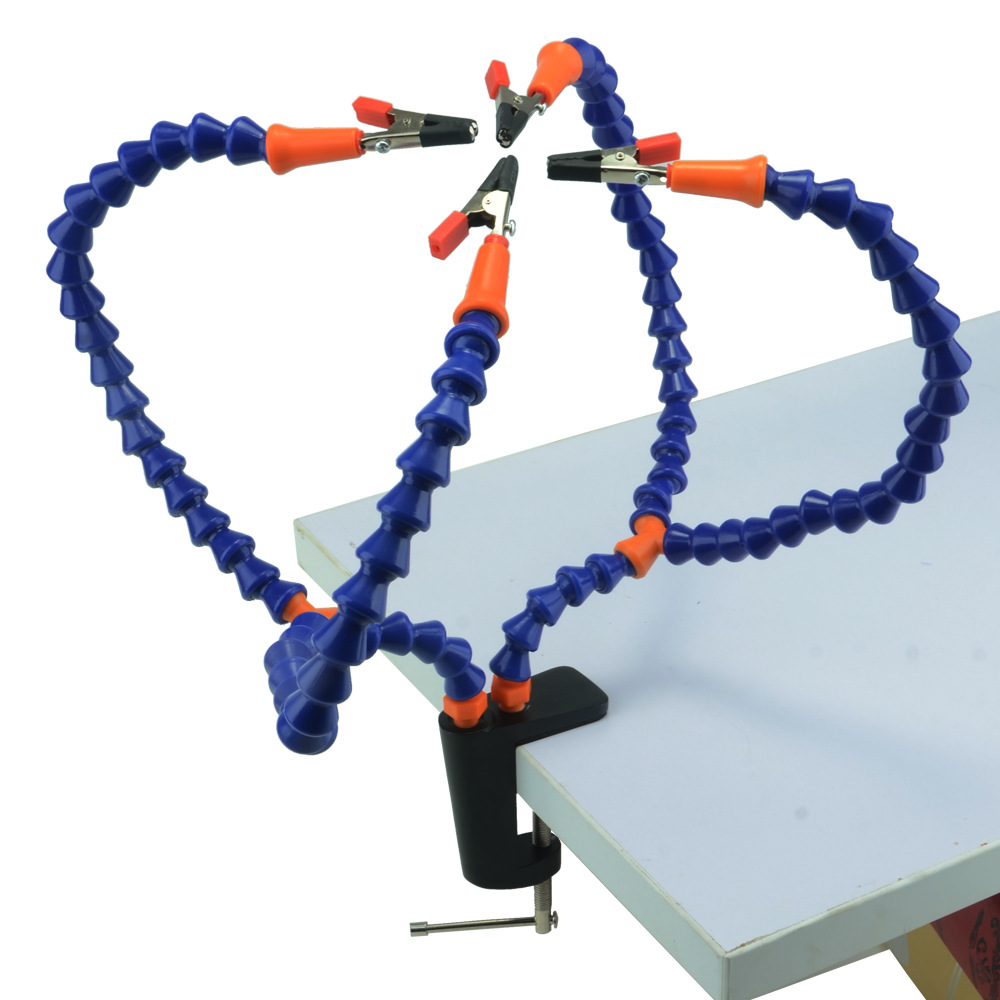 Aircraft Model 4 claw simple aluminum alloy soldering station flexible Vientiane arm welding repair circuit board auxiliary tool table
