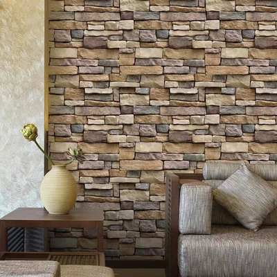 Cross-border retro brick 3d wallpaper self-adhesive DIY photo live background wall living room dormitory pvc wallpaper wholesale