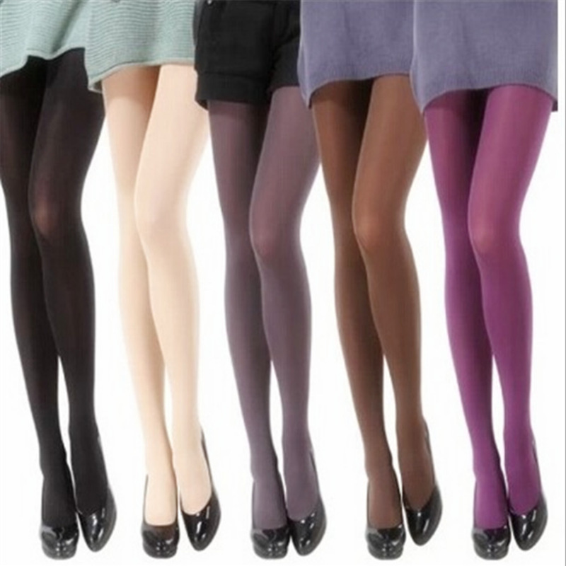 120D Velvet Stockings Women's Sexy Pantyhose Thin Fleshy Spring and Autumn Black Silk Anti-hook Silk Plus Size Base Stockings