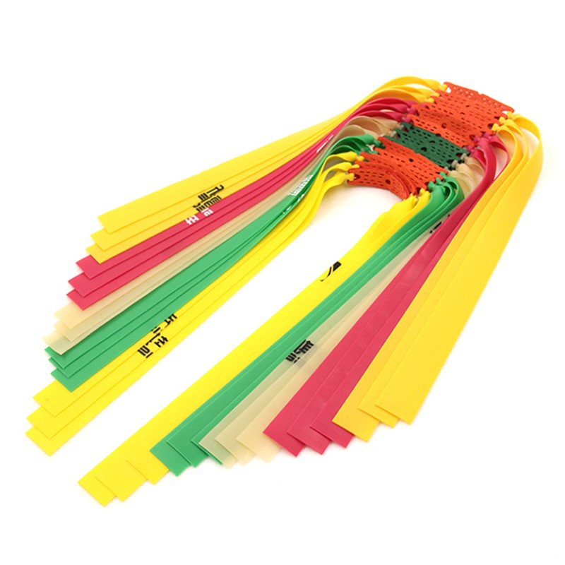 Slingshot flat rubber band group thickened violence with or without frame flat leather elastics rubber band tied with high bullet antifreeze Flying Tiger