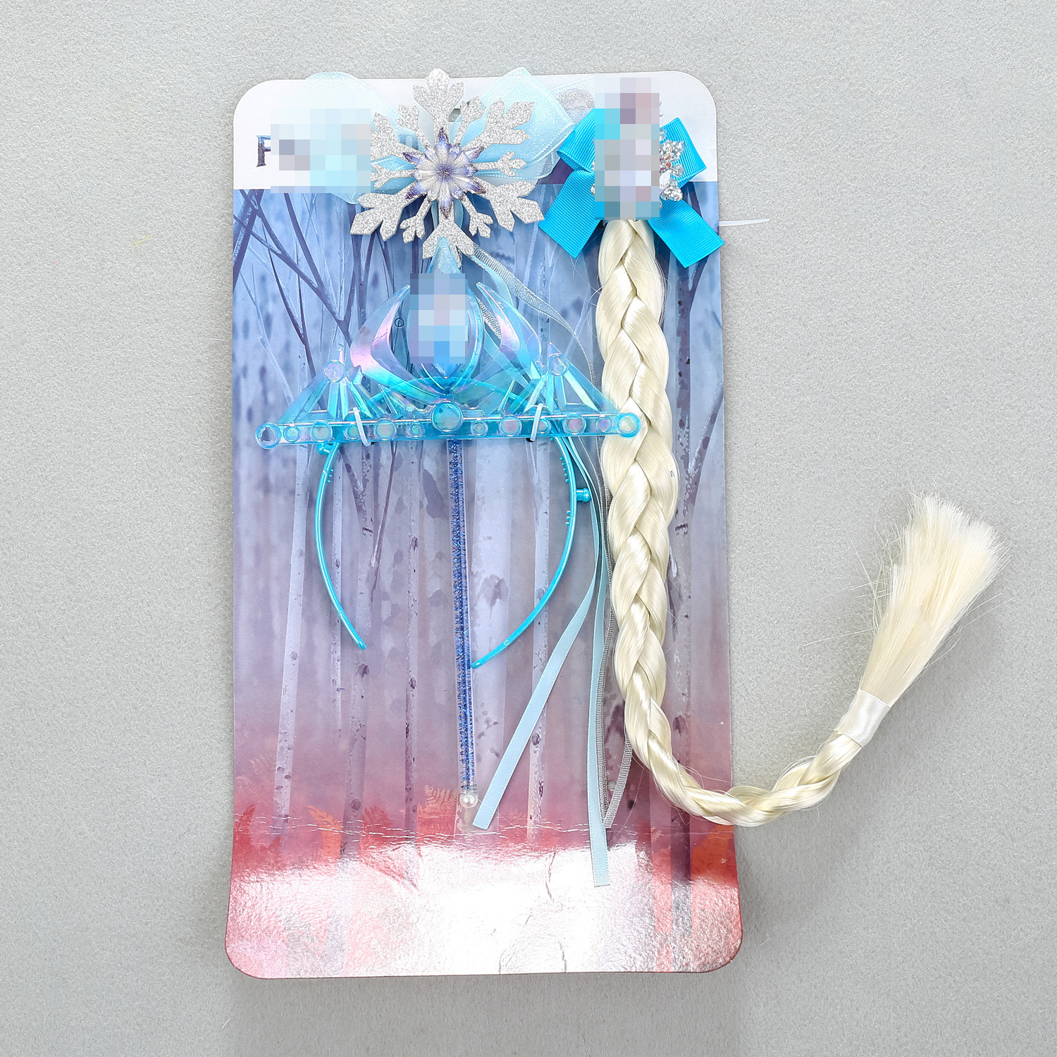 Ice and Snow II Children's Hair Accessories Girls' Wonder Princess Crown Aisha Anna Hair Band Headwear Magic Stick Walking Stick Sceptre
