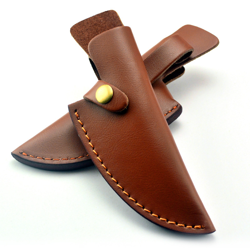Spot knife cover outdoor camping knife cover Swiss army knife scabbard protective cover cowhide scabbard leather cover a variety of optional