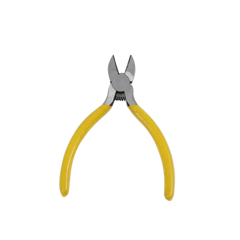 5 inch yellow handle mini spring diagonal pliers manufacturers supply DIY manual diagonal pliers supply stainless steel pliers