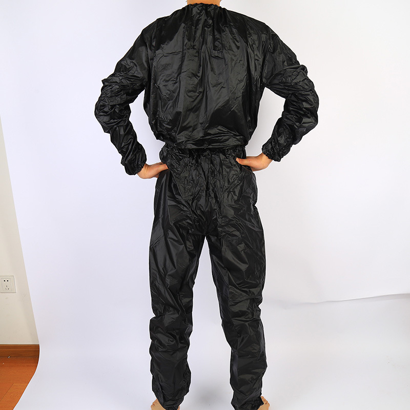 Manufacturers supply sweat PVC sauna fitness clothing thickness 0.1mm sweating suit for men and women fat burning sports suit