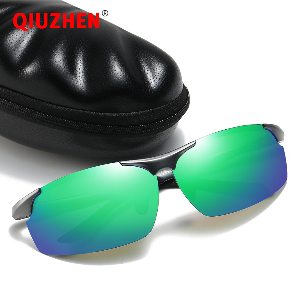 Men's high-grade aluminum magnesium sunglasses outdoor sports riding polarizer manufacturers custom LOGO fishing glasses 5007