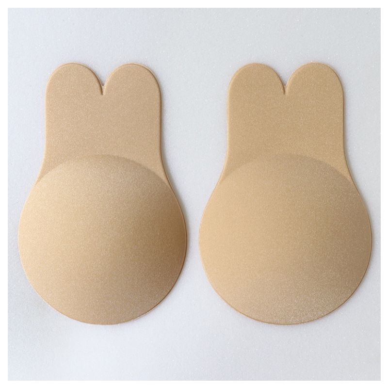 Rabbit silicone breast patch anti-running anti-falling invisible breathable nipple patch lifting rabbit ear chest patch wholesale
