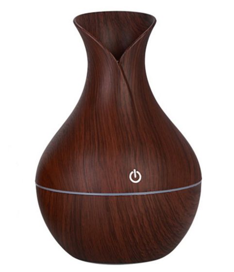 Factory Amazon Creative Ball Marquee Creative Wood Grain Small Vase USB Colorful Lights Office Humidifier