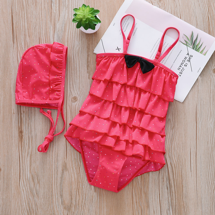 2023 new children's swimsuit one-piece swimsuit big children's Swimsuit Beach swimsuit fashion cake skirt factory direct sales
