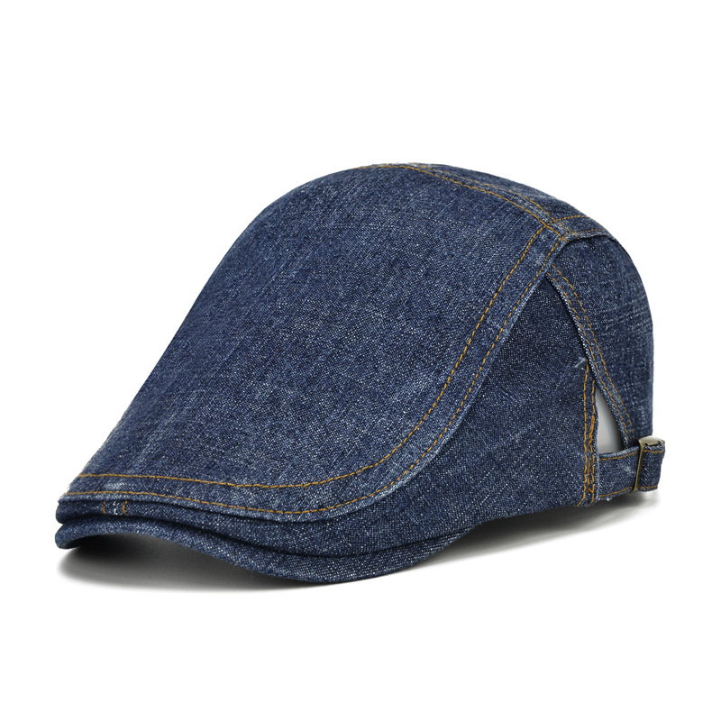 Fashionable Korean-style Washed Old Cotton Denim Cap Casual Retro Four Seasons All-match Men's and Women's Forward Beret