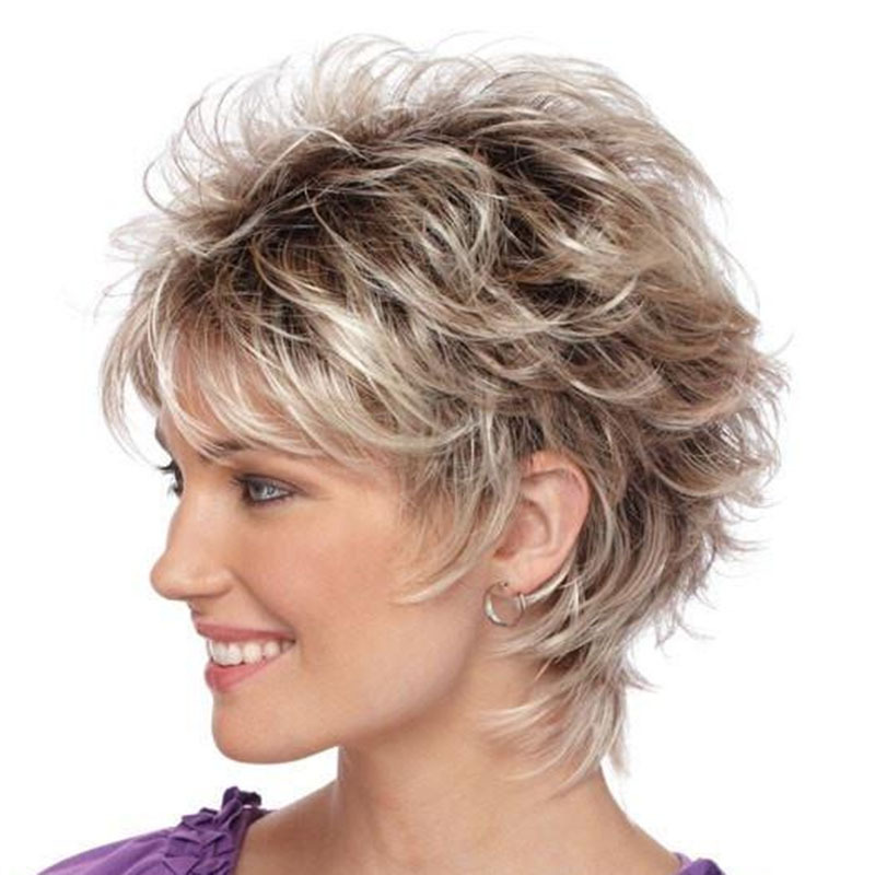 mixed-color-short-hair-womens-synthetic-wig-european-and-american-style-diverse-application-heat-resistant-can-be-colored-and-permed