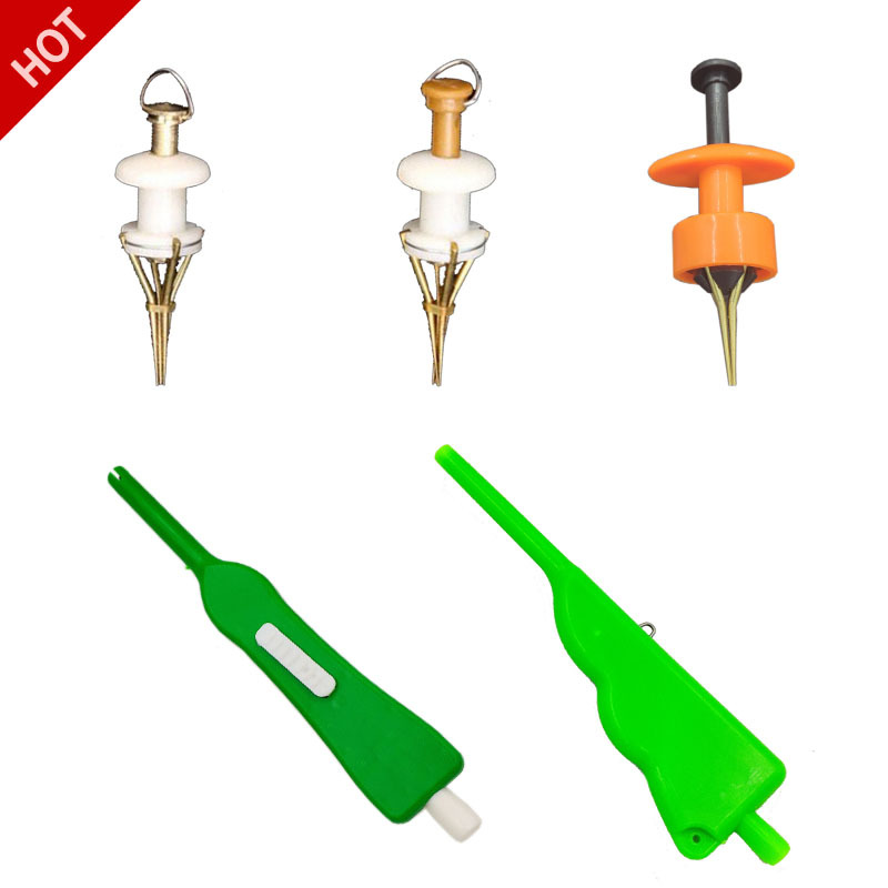 Red worm clip bait fast hanging earthworm clip fishing supplies fishing accessories automatic bait hanger