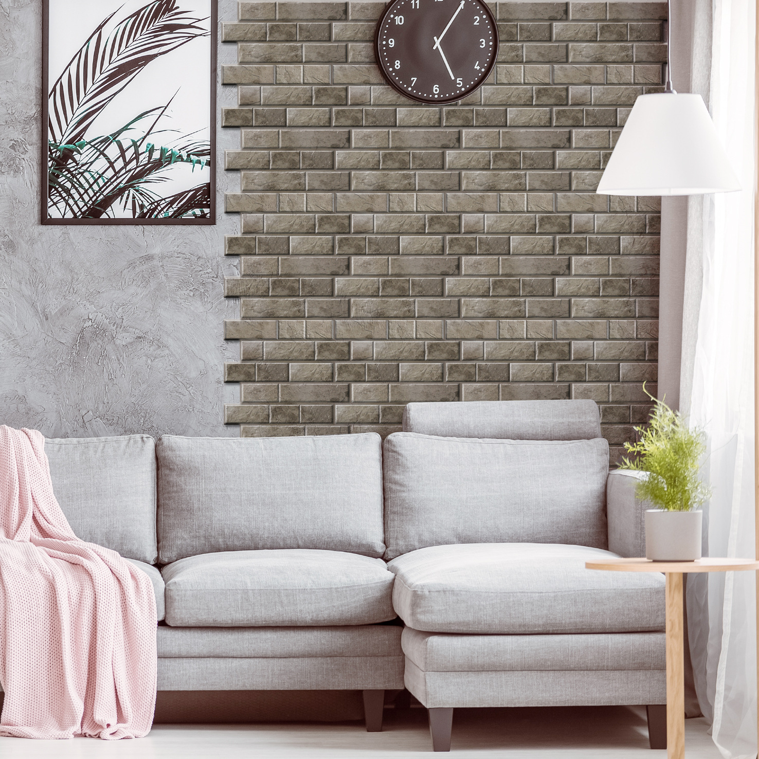Factory wholesale student dormitory waterproof background wall PVC waterproof brick pattern self-adhesive wall brick wallpaper wholesale