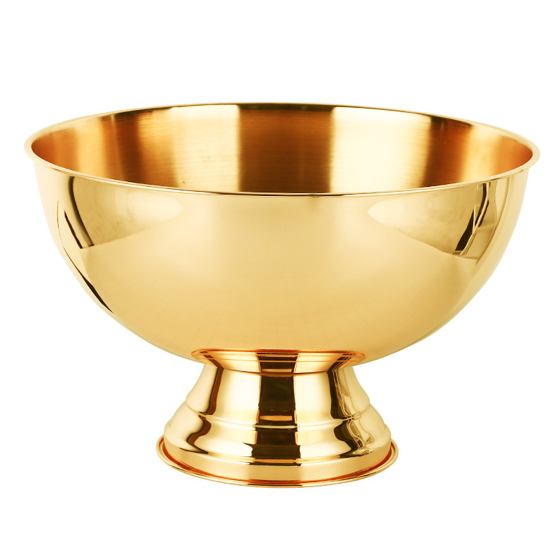 Large stainless steel champagne Basin ice bucket bar ice particles iced wine beer red wine ice bucket Binzhi large